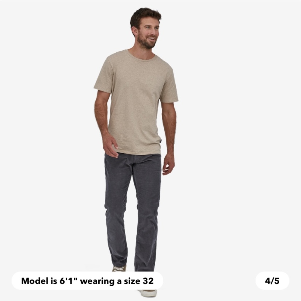 Patagonia forge grey corduroy pants